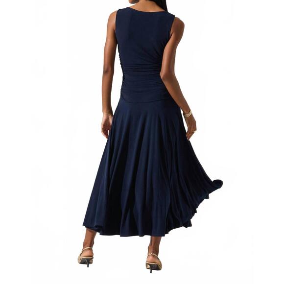 melisandre high neck midi dress NEW ASTR melisandre midi dress in midnight blue